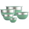 image:imageTramontina 10 Pc Covered Stainless Steel and Silicone Mixing Bowl Set Mint GreenMint Green