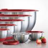 image:imageTramontina 14piece Stainless Steel Mixing Bowl Set with Red Lids 80202508DS