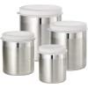 image:imageTramontina Canister Set Stainless Steel 4 Pc White Plastic Lids 80204023DS