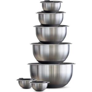 image:imageTramontina Covered Mixing Bowls Stainless Steel 14 Pc Gray 80202507DS