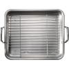 image:imageTramontina 135Inch Stainless Steel Roasting Pan with Rack Turkey Roaster for Oven Dishwasher Safe Made in Brazil15Inch