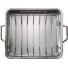 image:imageTramontina 135Inch Stainless Steel Roasting Pan with Rack Turkey Roaster for Oven Dishwasher Safe Made in Brazil165inch