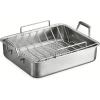 image:imageTramontina 135Inch Stainless Steel Roasting Pan with Rack Turkey Roaster for Oven Dishwasher Safe Made in Brazil165inch