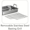 image:imageTramontina 165Inch Stainless Steel Deep Roasting Pan with Basting Grill and VRack Turkey Roaster for Oven Dishwasher Safe Made in Brazil135Inch