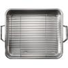 image:imageTramontina 165Inch Stainless Steel Deep Roasting Pan with Basting Grill and VRack Turkey Roaster for Oven Dishwasher Safe Made in Brazil165inch