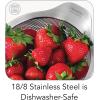 image:imageTramontina 3Pack Stainless Steel Colander Set for Kitchen 125 Qt 25 Qt amp 45 Qt Food Strainers for Salads Fruits and more3Pack