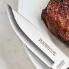 image:imageTramontina Porterhouse 4Piece Steak Knives 5Inch Stainless Steel HighCarbon Serrated Blade Kitchen Knife Set with Hardwood Block FullTang DishwasherSafe4Piece with Block