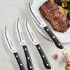 image:imageTramontina Porterhouse 4Piece Steak Knives 5Inch Stainless Steel HighCarbon Serrated Blade Kitchen Knife Set with Hardwood Block FullTang DishwasherSafe4Piece