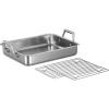 image:imageTramontina 135Inch Stainless Steel Roasting Pan with Rack Turkey Roaster for Oven Dishwasher Safe Made in Brazil135Inch