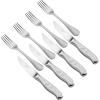 image:imageTramontina Churrasco 8Piece Silverware Set 5Inch Stainless Steel HighCarbon Blade Pointed Tip Kitchen Steak Knives and Forks DishwasherSafe8piece