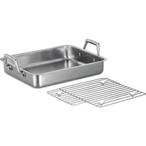 image:imageTramontina 135Inch Stainless Steel Roasting Pan with Rack Turkey Roaster for Oven Dishwasher Safe Made in Brazil135Inch