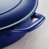 image:imageTramontina Bestow Enameled Cast Iron Dutch Oven Pot with Lid Round 55quart Smoke Gold KnobBlue
