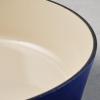 image:imageTramontina Bestow Enameled Cast Iron Dutch Oven Pot with Lid Round 55quart Smoke Gold KnobBlue