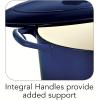 image:imageTramontina Bestow Enameled Cast Iron Dutch Oven Pot with Lid Round 55quart Smoke Gold KnobBlue