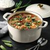 image:imageTramontina Bestow Enameled Cast Iron Dutch Oven Pot with Lid Round 55quart Smoke Gold KnobLatte
