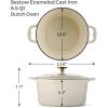 image:imageTramontina Bestow Enameled Cast Iron Dutch Oven Pot with Lid Round 55quart Smoke Gold KnobLatte