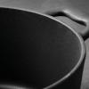 image:imageTramontina Bestow Enameled Cast Iron Dutch Oven Pot with Lid Round 55quart Smoke Gold KnobMatte Black