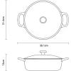 image:imageTramontina Bestow Enameled Cast Iron Dutch Oven Pot with Lid Round 55quart Smoke Gold KnobRed