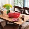 image:imageTramontina Bestow Enameled Cast Iron Dutch Oven Pot with Lid Round 55quart Smoke Gold KnobRed
