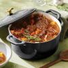 image:imageTramontina Bestow Enameled Cast Iron Dutch Oven Pot with Lid Round 55quart Smoke Gold KnobSmoke