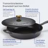 image:imageTramontina Bestow Enameled Cast Iron Grill Pan with Press 11inch Latte with Gold KnobSmoke