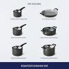 image:imageTramontina Ceramic Non Stick 6Piece Nesting Sauce Pan Set with Lids  Stackable Nonstick Cookware Set Dishwasher and Oven Safe WhiteDark Gray Ceramic