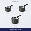 image:imageTramontina Ceramic Non Stick 6Piece Nesting Sauce Pan Set with Lids  Stackable Nonstick Cookware Set Dishwasher and Oven Safe WhiteDark Gray Ceramic