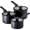 image:imageTramontina Ceramic Non Stick 6Piece Nesting Sauce Pan Set with Lids  Stackable Nonstick Cookware Set Dishwasher and Oven Safe WhiteGray