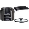 image:imageTramontina Ceramic Non Stick 6Piece Nesting Sauce Pan Set with Lids  Stackable Nonstick Cookware Set Dishwasher and Oven Safe WhiteGray