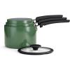 image:imageTramontina Ceramic Non Stick 6Piece Nesting Sauce Pan Set with Lids  Stackable Nonstick Cookware Set Dishwasher and Oven Safe WhiteGreen Ceramic