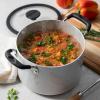 image:imageTramontina Ceramic Non Stick 6Piece Nesting Sauce Pan Set with Lids  Stackable Nonstick Cookware Set Dishwasher and Oven Safe WhiteWhite Ceramic