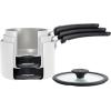 image:imageTramontina Ceramic Non Stick 6Piece Nesting Sauce Pan Set with Lids  Stackable Nonstick Cookware Set Dishwasher and Oven Safe WhiteWhite Ceramic
