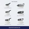 image:imageTramontina Ceramic Non Stick 6Piece Nesting Sauce Pan Set with Lids  Stackable Nonstick Cookware Set Dishwasher and Oven Safe WhiteWhite Ceramic