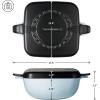 image:imageTramontina Cultura 2in1 Enameled Cast Iron Dutch Oven Pot with Reversible Lid Griddle and Trivet Oven Safe 65Quart MultiCooker Starlight BlueStarlight Blue