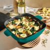 image:imageTramontina Cultura 2in1 Enameled Cast Iron Dutch Oven Pot with Reversible Lid Griddle and Trivet Oven Safe 65Quart MultiCooker Starlight BlueTeal Green