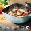 image:imageTramontina Cultura 2in1 Enameled Cast Iron Dutch Oven Pot with Reversible Lid Griddle and Trivet Oven Safe 65Quart MultiCooker Teal GreenStarlight Blue