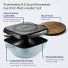 image:imageTramontina Cultura 2in1 Enameled Cast Iron Dutch Oven Pot with Reversible Lid Griddle and Trivet Oven Safe 65Quart MultiCooker Teal GreenStarlight Blue