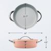 image:imageTramontina Fiora 425Quart Multipurpose Ceramic Non Stick Cooking Pan with Lid MintSpanish Villa