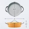 image:imageTramontina Fiora 425Quart Multipurpose Ceramic Non Stick Cooking Pan with Lid WhiteMarigold