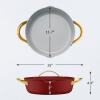 image:imageTramontina Fiora 425Quart Multipurpose Ceramic Non Stick Cooking Pan with Lid WhiteMerlot