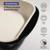 image:imageTramontina Mae 3Piece Ceramic Porcelain Baking Pans Set Non Stick Casserole Dishes for Oven Rectangular Bakeware for Lasagna Cakes and Loafs BlackBlack