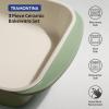 image:imageTramontina Mae 3Piece Ceramic Porcelain Baking Pans Set Non Stick Casserole Dishes for Oven Rectangular Bakeware for Lasagna Cakes and Loafs BlackCactus