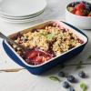 image:imageTramontina Mae 3Piece Ceramic Porcelain Baking Pans Set Non Stick Casserole Dishes for Oven Rectangular Bakeware for Lasagna Cakes and Loafs BlackCobalt