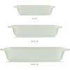 image:imageTramontina Mae 3Piece Ceramic Porcelain Baking Pans Set Non Stick Casserole Dishes for Oven Rectangular Bakeware for Lasagna Cakes and Loafs BlackMint