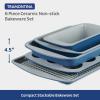 image:imageTramontina Rise 6Piece Ceramic Baking Pans Set Non stick Essential Bakeware for Cookies Loafs Cakes Brownies and Muffins6Piece