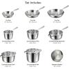 image:imageTramontina Tempo TriPly Base Stainless Steel 12Inch Large Frying Pan InductionReady Skillet OvenSafe DishwasherSafeCookware Set