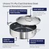 image:imageTramontina Utsava TriPly Clad Stainless Steel 10Inch Square Grill Pan with Ceramic Non Stick Interior InductionReadyCasserole