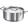 image:imageTramontina Utsava TriPly Clad Stainless Steel 10Inch Square Grill Pan with Ceramic Non Stick Interior InductionReadyCasserole