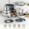 image:imageTramontina Utsava TriPly Clad Stainless Steel 10Inch Square Grill Pan with Ceramic Non Stick Interior InductionReadyGrill Pan
