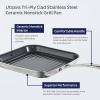 image:imageTramontina Utsava TriPly Clad Stainless Steel 10Inch Square Grill Pan with Ceramic Non Stick Interior InductionReadyGrill Pan